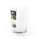 Kazusanの動物たちの行進「Marche pour la vie」バージョン Water Glass :right