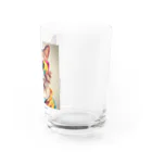 てんとくろ助のぱりぴねこ Water Glass :right