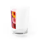 オンラインショップイエローリーフの色鮮やかな綺麗な花 グラス右面