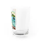 Ppit8のchaton blanc Water Glass :right