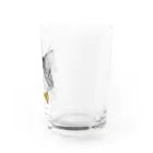 はねまる ショップのCharlie the  Cat(黄リボン) Water Glass :right