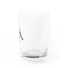 もふもふエナガ堂のもふもふシマエナガTシャツ｜癒し系どうぶつデザイン Water Glass :right