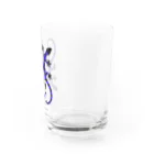 ツバメ堂のしましまの青いトカゲ二匹 Water Glass :right
