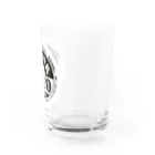 やるきないお店のやるきない牛乳瓶のフタ（黒） Water Glass :right