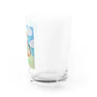 あなぐま(ひらいまき)の手をつなぎたいコケねこさん Water Glass :right