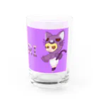 ウサネコのぷり☆ネコちゃん パープル Water Glass :right