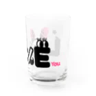 ミドリ ハナ@maro_coのi LOVE you Water Glass :right