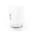 おもち屋さんのごろごろねこ（紫） Water Glass :right