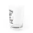 nidan-illustrationのhappy dog (black ink) Water Glass :right