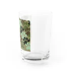 onehappinessの肉球　迷彩柄 Water Glass :right