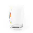 aiko SUZURI SHOP   のCoat boy (colorful dots) Water Glass :right