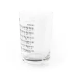 恵迪寮寮歌グッズの都ぞ弥生楽譜 Water Glass :right