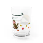 unmotokian suzuri支店のおさる Water Glass :right