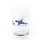 わおさきの青い三連サメ Water Glass :right