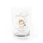 “すずめのおみせ” SUZURI店のHello！すずめだいきち Water Glass :right