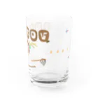 “すずめのおみせ” SUZURI店のだいきち理想郷 Water Glass :right