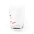 “すずめのおみせ” SUZURI店のHello! すずめだいきち Water Glass :right