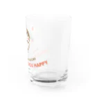 “すずめのおみせ” SUZURI店のHello! すずめだいきち Water Glass :right