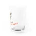 “すずめのおみせ” SUZURI店のHello! すずめだいきち Water Glass :right