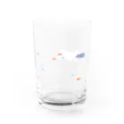 るびあなの泳ぐシロクマとペンギンのグラス Water Glass :right