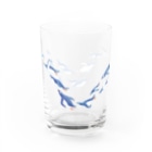 ハルノキ工房のグラスを泳ぐペンギン(青) Water Glass :right