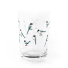 でこぱち商店のオナガだらけ Water Glass :right