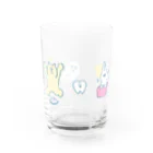 sasakinanaのくまと歯とうさぎとレモンとおばけ グラス右面