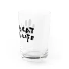 café Mo.freeのNO CAT NO LIFE グラス右面