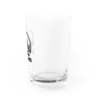 HIGESOUNDの髭サウンドロゴ 黒 Water Glass :right