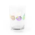 いなりずしランドの7匹のおかお Water Glass :right