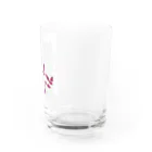 宵花火の枝葉(白×ピンク) グラス右面