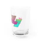 くじらの#p001_POOLショップロゴ Water Glass :right