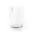one-naacoの飛べそうな女子(茶系色バージョン) Water Glass :right