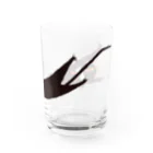 黒ねこ意匠企画室のくろねこ　ろびんちゃん　びろーん Water Glass :right