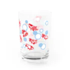 鉄格子乃人魚SUZURI支店のまめぼんはんこ金魚2019 Water Glass :right