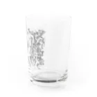 アトリエ葱のかことみらいのきずなはいまがつなぐ(モノクロ) Water Glass :right