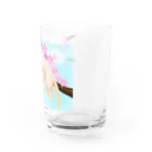 たくらだ猫の猫ハウスの桜ねんねsky Water Glass :right