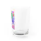 せんのさくら　しゅーせんかんのuniちゃん「天命回転図」クリアグラス Water Glass :right