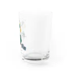 milky pop.のパンジーグリーン Water Glass :right