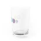 バイオのぬりえの連なる顔 Water Glass :right