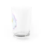 コマタヒチの【可憐】白と薄ピンクと黄色のお花 Water Glass :right