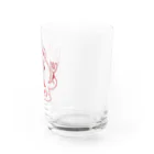 ラッタ工房のクマとパンケーキ(アカ) Water Glass :right