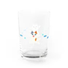 おばけ商店のおばけグラス＜猫又とサカナ・ちぎり絵＞ Water Glass :right