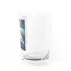 blue__momentの北斎イルカ Water Glass :right