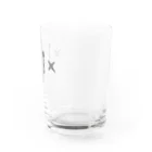 お菓子の秘密基地のkashikichi　ほしきち　星　キャラクター　ブサカワ　おもしろ　スター Water Glass :right