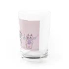 山眠るの歯磨き猫親子 Water Glass :right