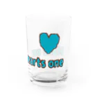 Thank you for your timeのMake our hearts one Water Glass :right