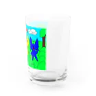 ねことこねこのなつうんどう Water Glass :right