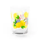 たたメーピーのたたメーピー 〈レモンとにゃんたち🍋🐈〉 Water Glass :right