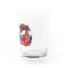 ほほらら工房 SUZURI支店のオカメカップルの縁日デート Water Glass :right